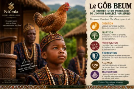 GÔB BEUM : La poule de la création, le premier ancrage traditionnel de l'enfant Bamiléké/Grassfield