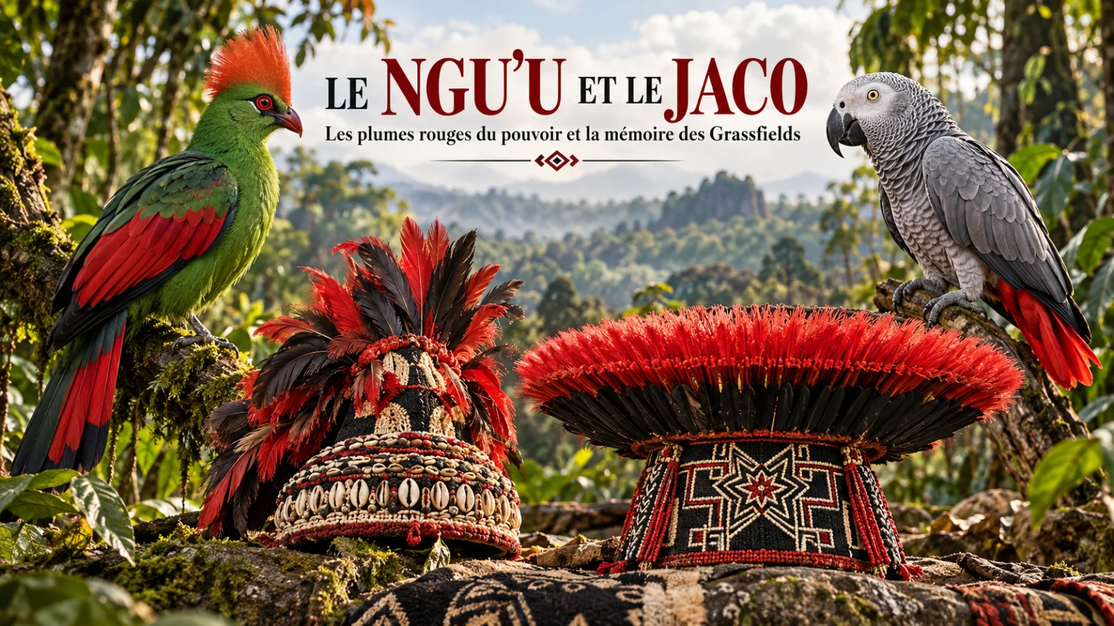 LE NGU’U ET LE JACO : DEUX OISEAUX, LES PLUMES ROUGES DU POUVOIR ET LA MÉMOIRE DES GRASSFIELDS